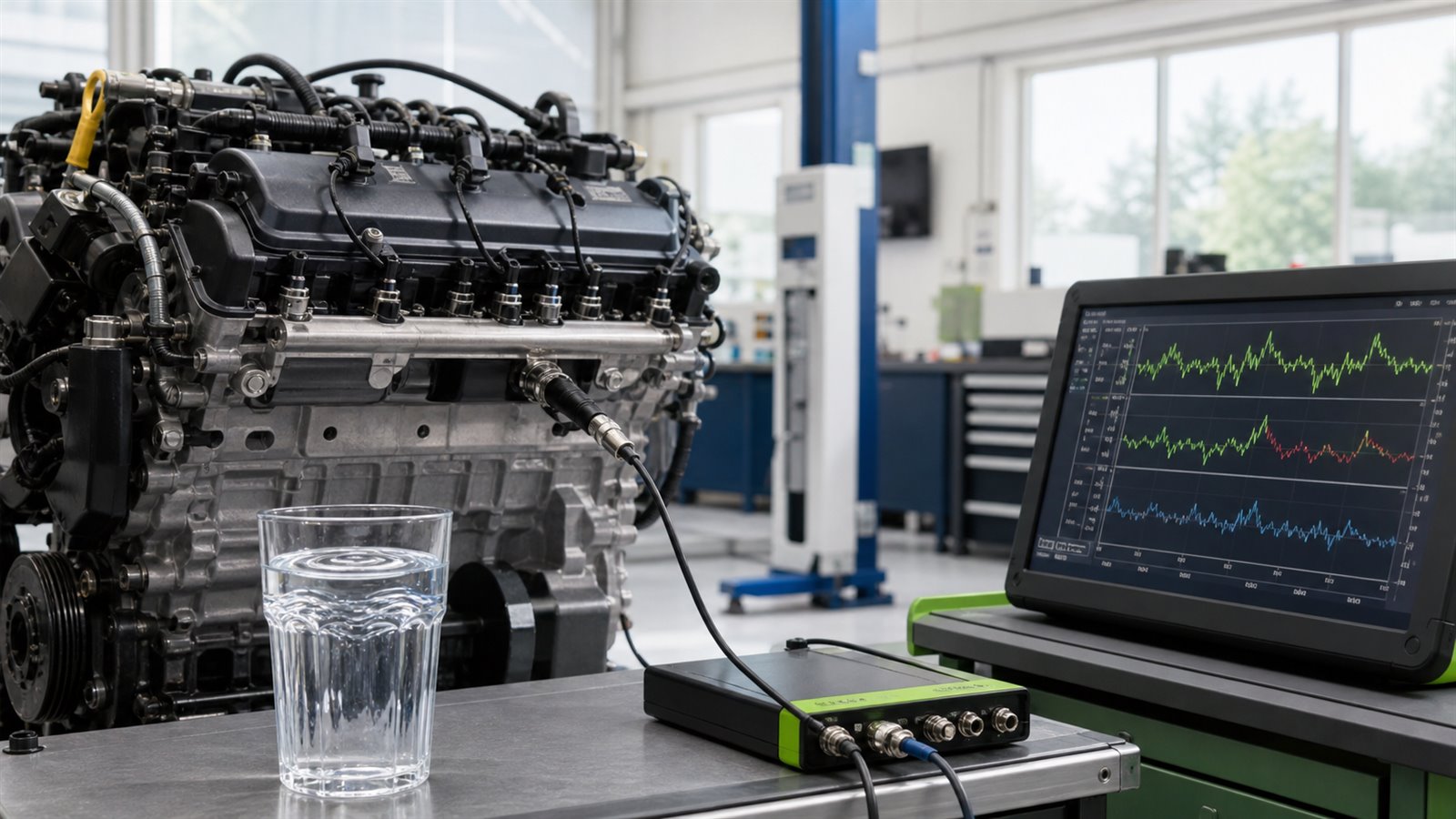 Technische Darstellung: Unruhiger Leerlauf und Vibrationen durch defekte Injektoren