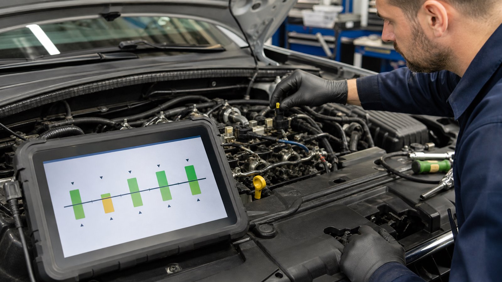 Technische Darstellung: OBD-Korrekturwerte und Mengenkorrektur richtig beurteilen
